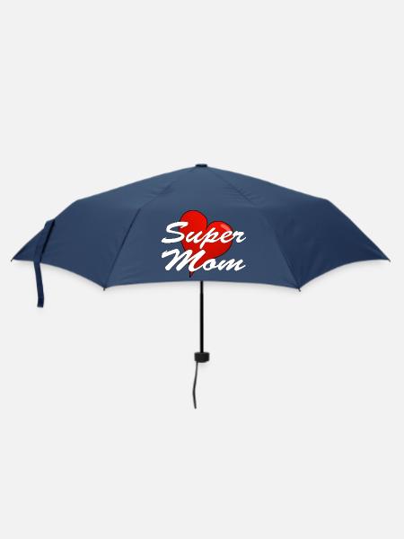SUPER MOM - Regenschirm (klein) - Navy