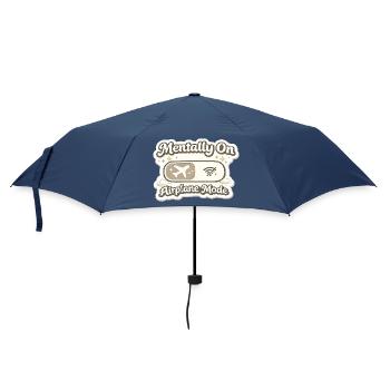 Mentally on Airplane Mode Selfcare Health Vibes - Regenschirm (klein) - Navy - Vorne