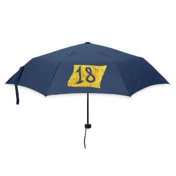 Golden 18 Celebration Design - Umbrella (small) - navy - Front
