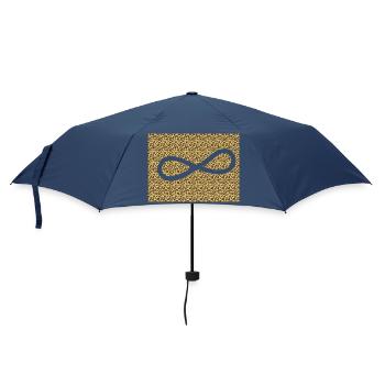 Leopard Infinity Pattern - Umbrella (small) - navy - Front