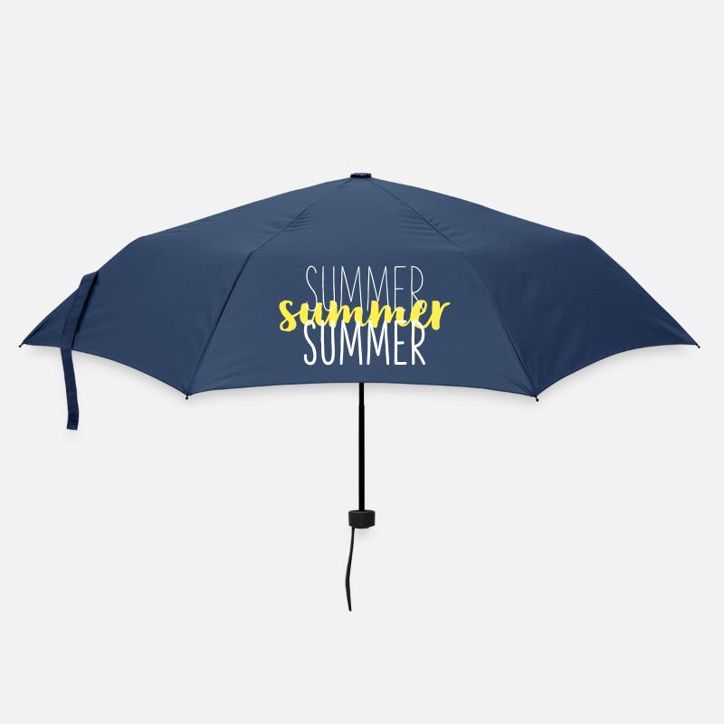 Summer Typo Overlay Yellow Script - Umbrella (small) - navy