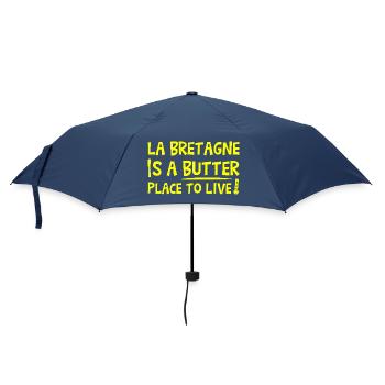 BRETAGNE IST EIN BUTTERORT ZUM LEBEN! - Regenschirm (klein) - Navy - Vorne