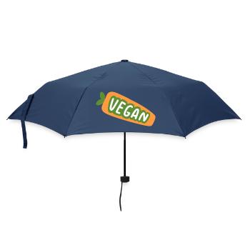 Vegan Shirt Plant Based Design Cute Veggie Aesthet - Regenschirm (klein) - Navy - Vorne