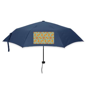Kaleidoscope Autumn Tide - Umbrella (small) - navy - Front