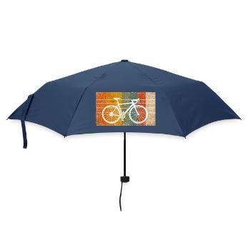Striped Bicycle Grunge  - Umbrella (small) - navy - Front