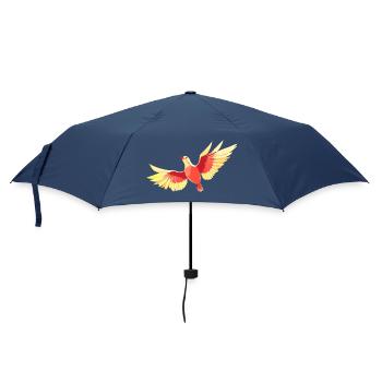 Bird hovering in the sky - Umbrella (small) - navy - Front