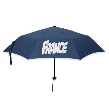 Frankreich, France Bold Comic Typography - Regenschirm (klein) - Navy - Vorne