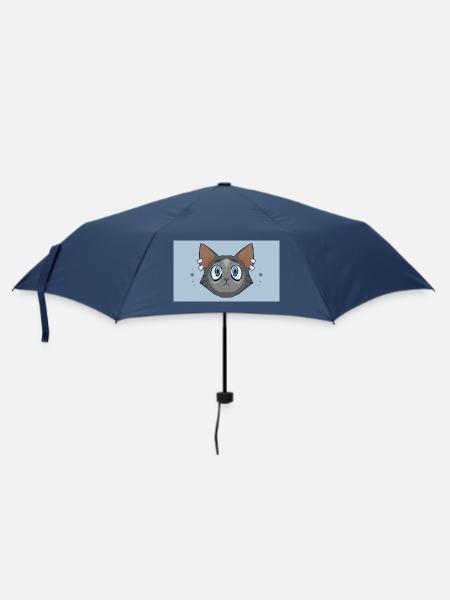 Cat Design  - Regenschirm (klein) - Navy