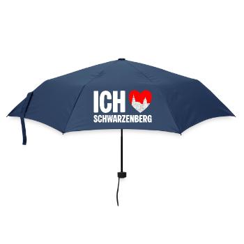 Schwarzenberg Ich liebe meine Stadt - Regenschirm (klein) - Navy - Vorne