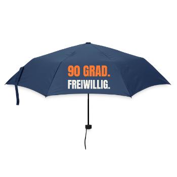 Sauna Spruch: 90 Grad. Freiwillig. - Regenschirm (klein) - Navy - Vorne