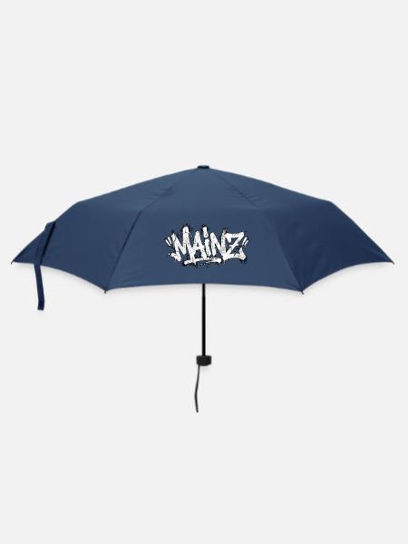 Mainz Handschrift Graffiti - Regenschirm (klein) - Navy