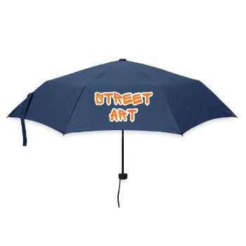 Orange Graffiti Street Art - Regenschirm (klein) - Navy - Vorne
