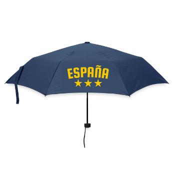 Spanien 3 Sterne Design Gelb - Regenschirm (klein) - Navy - Vorne