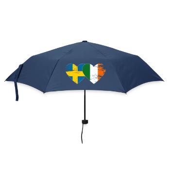 Sweden Ireland Flag Heart - Umbrella (small) - navy - Front