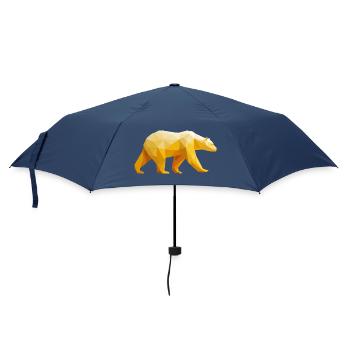 Polar Bear Polygon Polar Bear Winter - Umbrella (small) - navy - Front