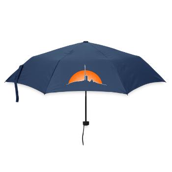 Harz Style - Brocken - Sonnenaufgang im Harz - Regenschirm (klein) - Navy - Vorne