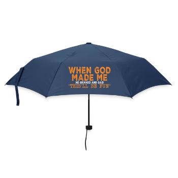 God made me for fun - Umbrella (small) - navy - Front