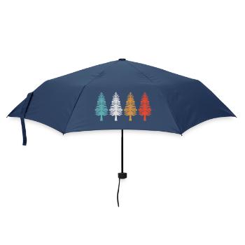 Arbre Forêt Vintage - Parapluie standard - marine - Devant