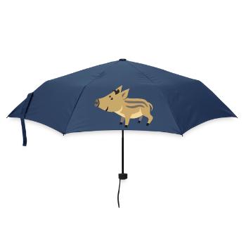 Bébé sanglier mignon – illustration mignonne - Parapluie standard - marine - Devant