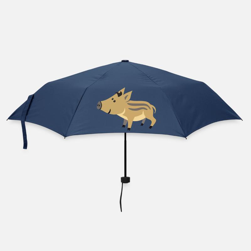 Bébé sanglier mignon – illustration mignonne - Parapluie standard - marine