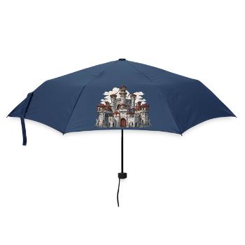 T-shirt de RPG fantastique Medieval Castle Fortress - Parapluie standard - marine - Devant