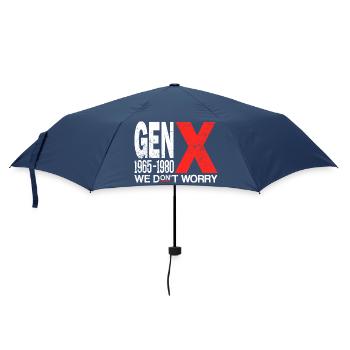 Generation X – Old School & Proud - Umbrella (small) - navy - Front