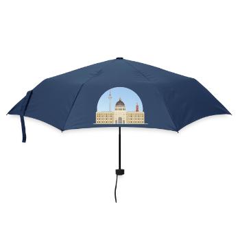 Berliner Schloss (aka Humboldtforum) - Regenschirm (klein) - Navy - Vorne