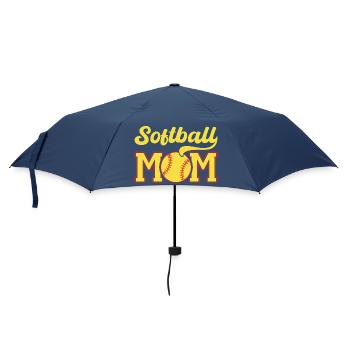 Softball Mom Retro Logo - Umbrella (small) - navy - Front
