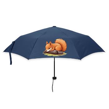 Dessin animé Animal Écureuil Mignon, Bébé Enfant - Parapluie standard - marine - Devant