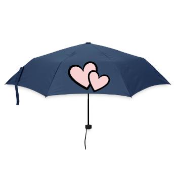 Valentine's Day Heart Pink Valentine's Day Gift - Umbrella (small) - navy - Front