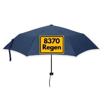 ALTE POSTLEITZAHL PLZ RETRO 8370 REGEN HEIMATSTOLZ - Regenschirm (klein) - Navy - Vorne