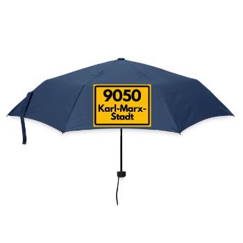 9050 PLZ SACHSEN KARL-MARX-STADT ALTE POSTLEITZAHL - Regenschirm (klein) - Navy - Vorne