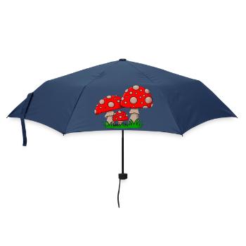 Red toadstools in the grass - Umbrella (small) - navy - Front