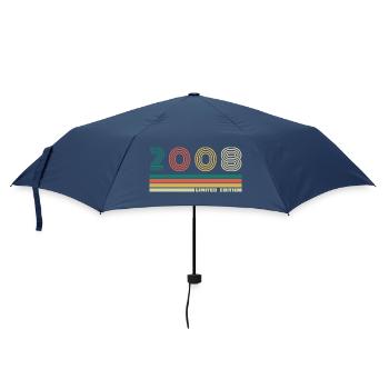 18 Year Old 2008 Vintage Birthday Gift - Umbrella (small) - navy - Front