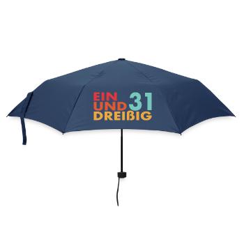 31. Geburtstag Geschenk Retro - Regenschirm (klein) - Navy - Vorne