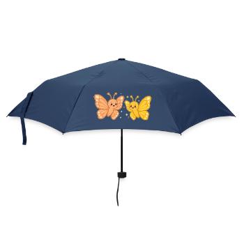 Butterfly Sunshine Pair – Schmetterlings Duo - Regenschirm (klein) - Navy - Vorne