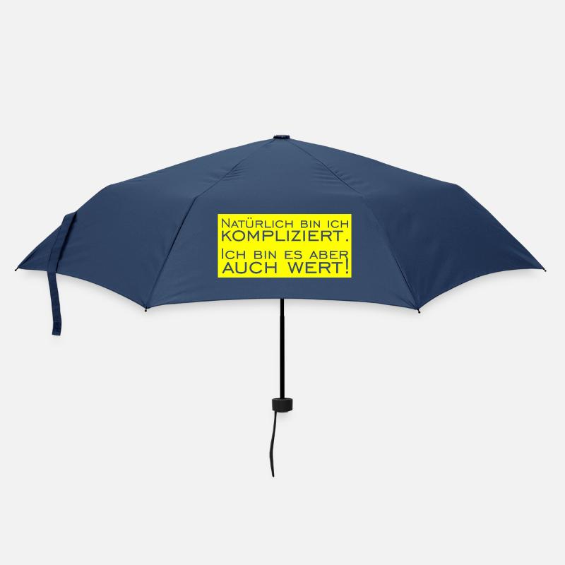 Natürlich bin ich Kompliziert - Regenschirm (klein) - Navy