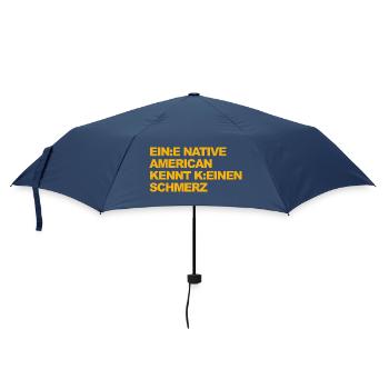 SATIRE WOKE : Un Indien ne connaît pas la douleur - Parapluie standard - marine - Devant