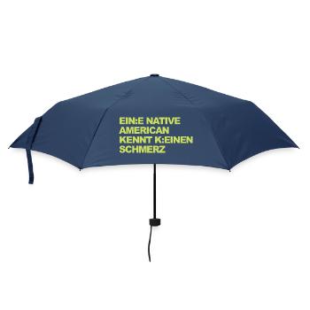 SATIRE WOKE : Un Indien ne connaît pas la douleur - Parapluie standard - marine - Devant
