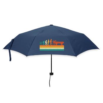 Billard Evolution Queue Sports Fan 8 Ball Humor - Regenschirm (klein) - Navy - Vorne