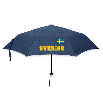 SCHWEDEN - SVERIGE Trikot Look - Flagge auf Brust - Regenschirm (klein) - Navy - Vorne