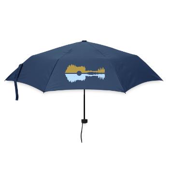 Gitarre pastel  - Regenschirm (klein) - Navy - Vorne