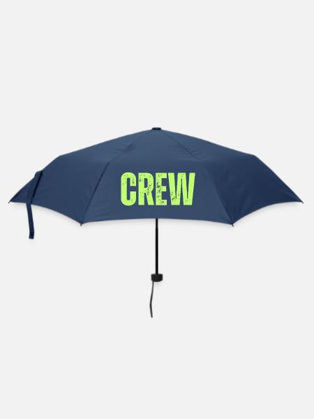 Crew Typography grün - Regenschirm (klein) - Navy