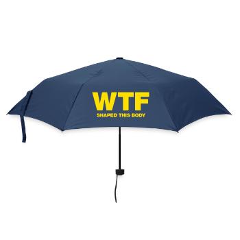 WTF shaped this body - Regenschirm (klein) - Navy - Vorne