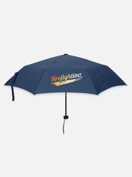 Feuerwehr Vintage Look - Regenschirm (klein) - Navy