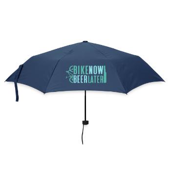 Mountainbike bike now beer later - Regenschirm (klein) - Navy - Vorne