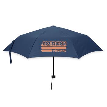 Spruch Erzieherin - Regenschirm (klein) - Navy - Vorne