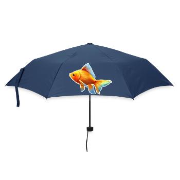 Goldfisch Nr.2 - Regenschirm (klein) - Navy - Vorne