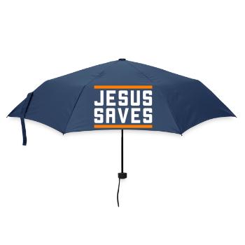 Jésus sauve d’une manière chrétienne - Parapluie standard - marine - Devant