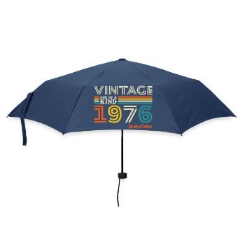 1976 Vintage Retro Geburtstagsgeschenk - Regenschirm (klein) - Navy - Vorne